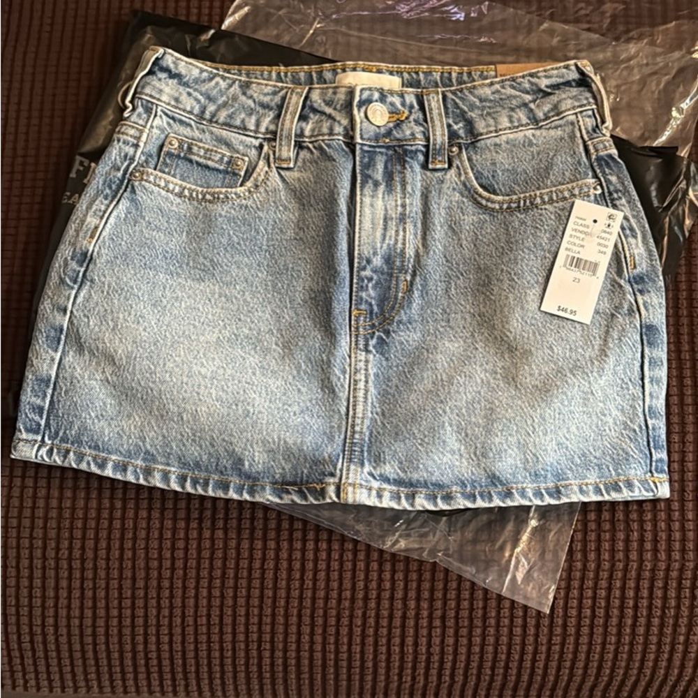 PacSun Light Blue Denim Mini Skirt